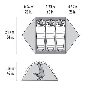 MSR - Hubba Hubba 3-Person Backpacking Tent V7