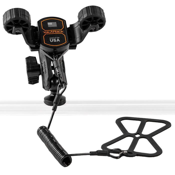 YakAttack - RotoGrip Phone Holder with 1" Screwball Track Mount