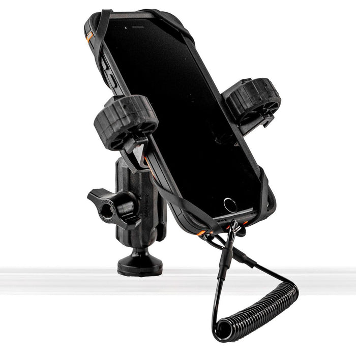 YakAttack - RotoGrip Phone Holder with 1" Screwball Track Mount