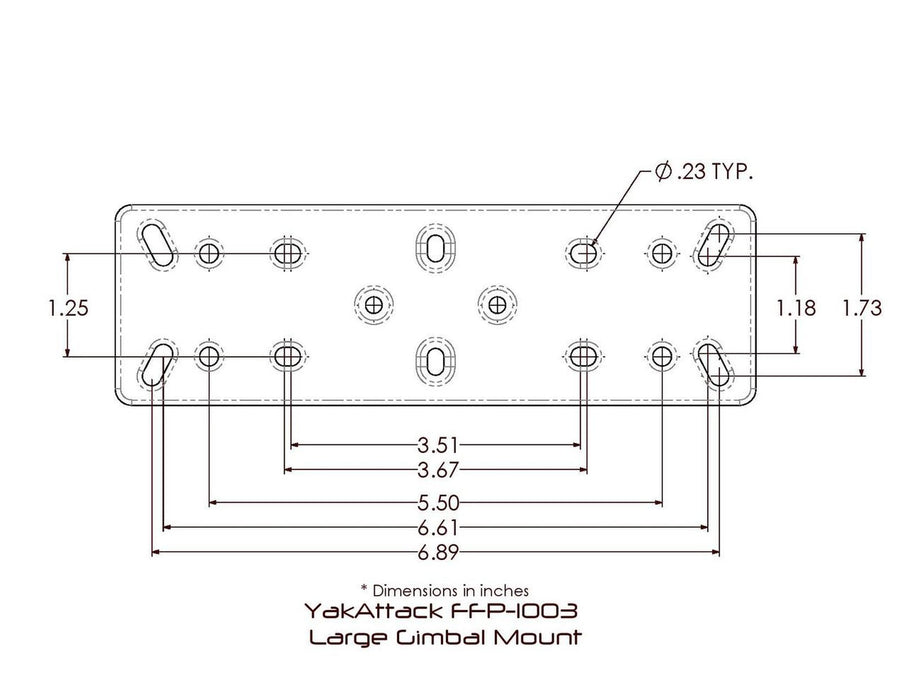 YakAttack - Rectangular Fish Finder Mount